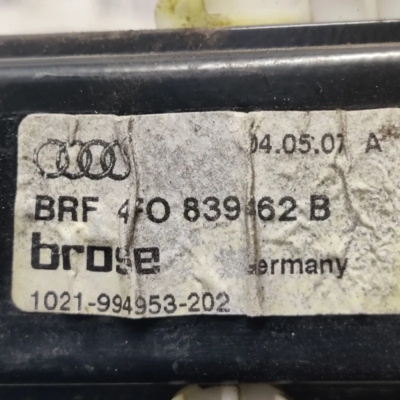 Склопідіймач Audi A6 C6 (04-11) 2.0 TDI зад. пр. 4F0839462B