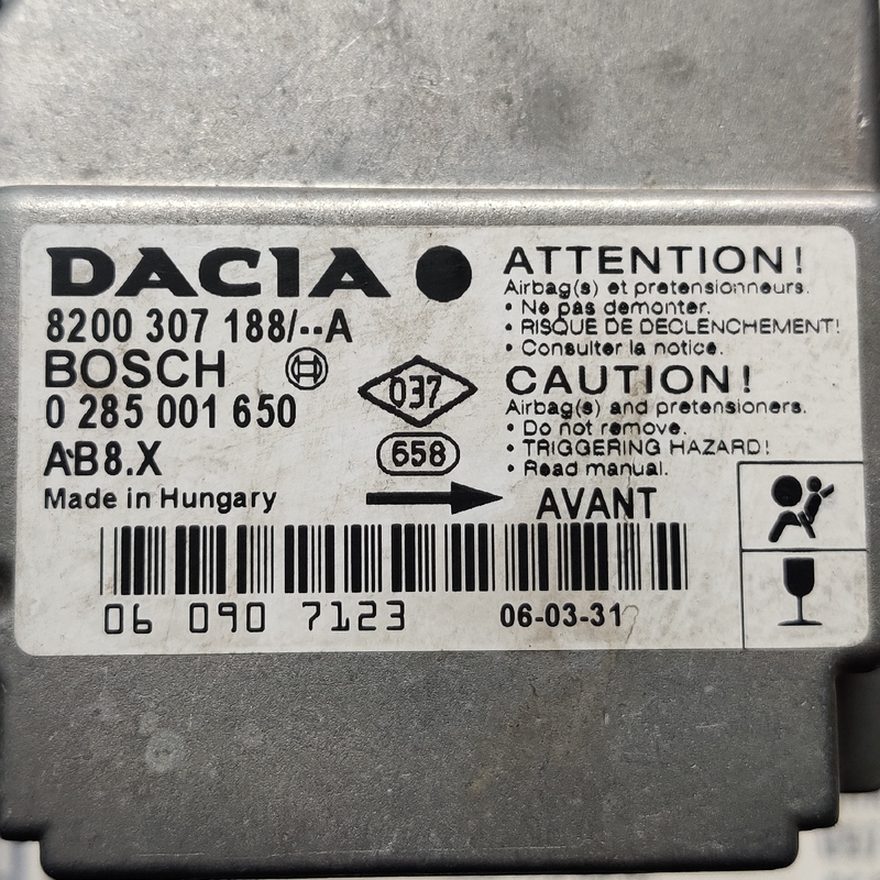 Блок Airbag Dacia Logan (04-12) 1.6 Бензин OEM 8200307188