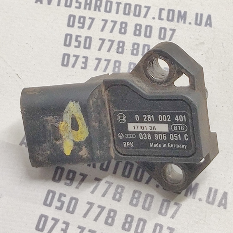 Датчик тиску Volkswagen Bora (98-05) 1.9 TDI OEM 038906051C
