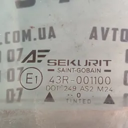 Скло дверей Volkswagen Sharan 1A переднє ліве OEM 43r001100 фото 3
