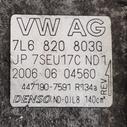 Компресор кондиціонера Audi Q7 4L 05-15 3.6 OEM 7l6820803G фото 5