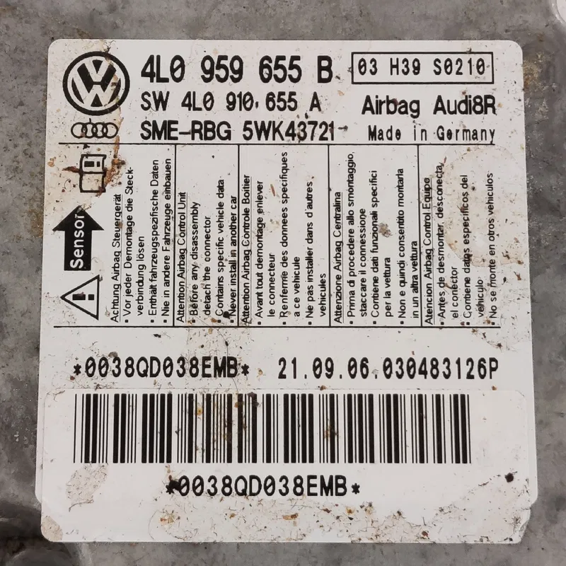 Блок Airbag Audi Q7 4L 05-15 3.6 Бензин OEM 4L0959655B