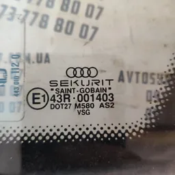Кузовне скло Audi A8 D2 (94-02) заднє праве OEM 43R001403 фото 3