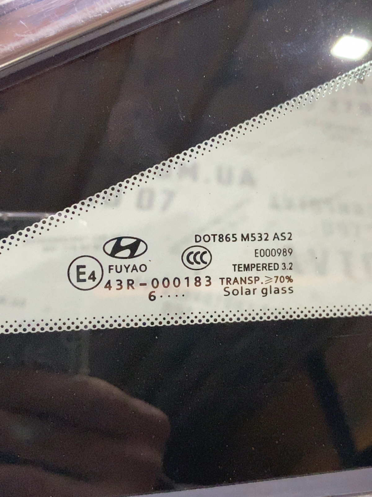 Кузовне скло Hyundai Sonata 7 LF OE 87820C2000