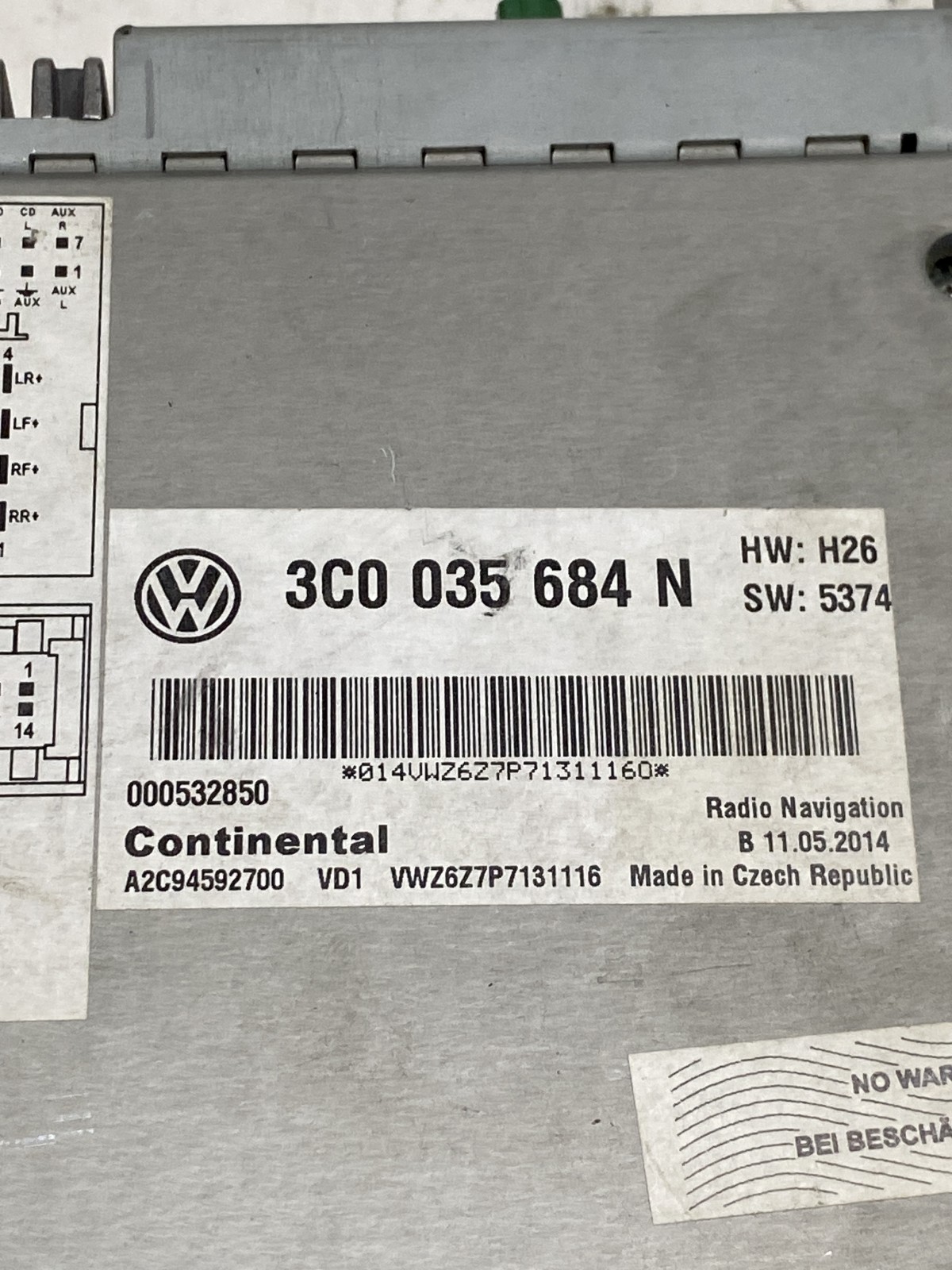 Магнітола Volkswagen Passat CC 35 3C0035684N