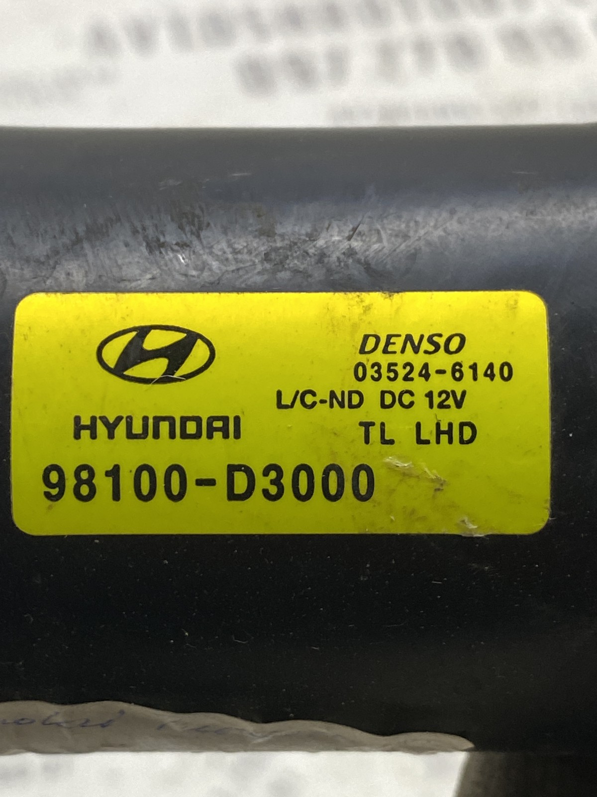 Мотор склоочисників Hyundai Tucson 3 TL OE 98100D3000