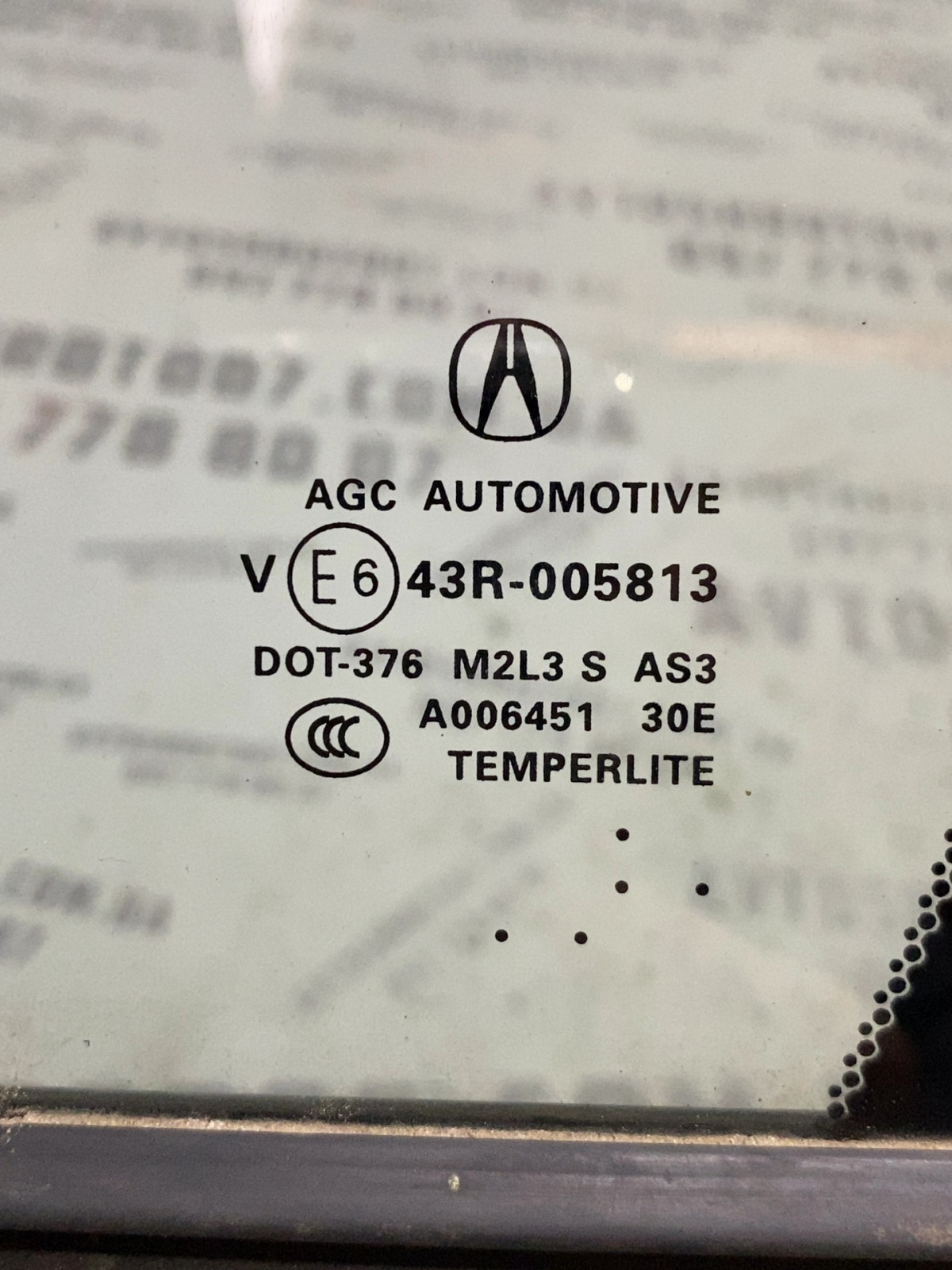 Кузовне скло Acura RDX 2 OE 73460TX4
