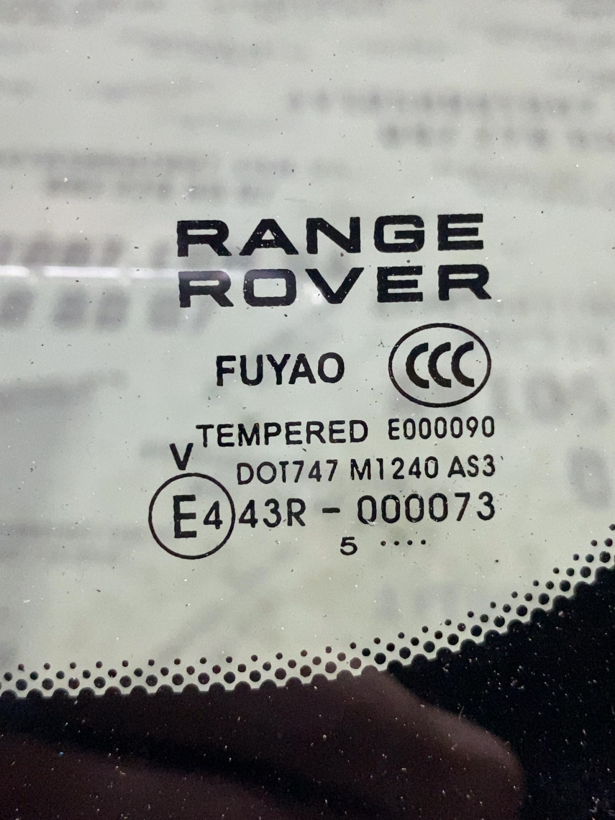 Кузовне скло заднє праве Range Rover Evoque 1 (11-18)