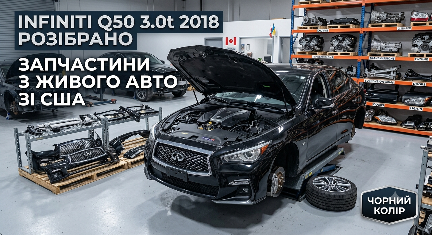 Infiniti Q50 3.0t 2018 розібрано: запчастини з живого авто зі США