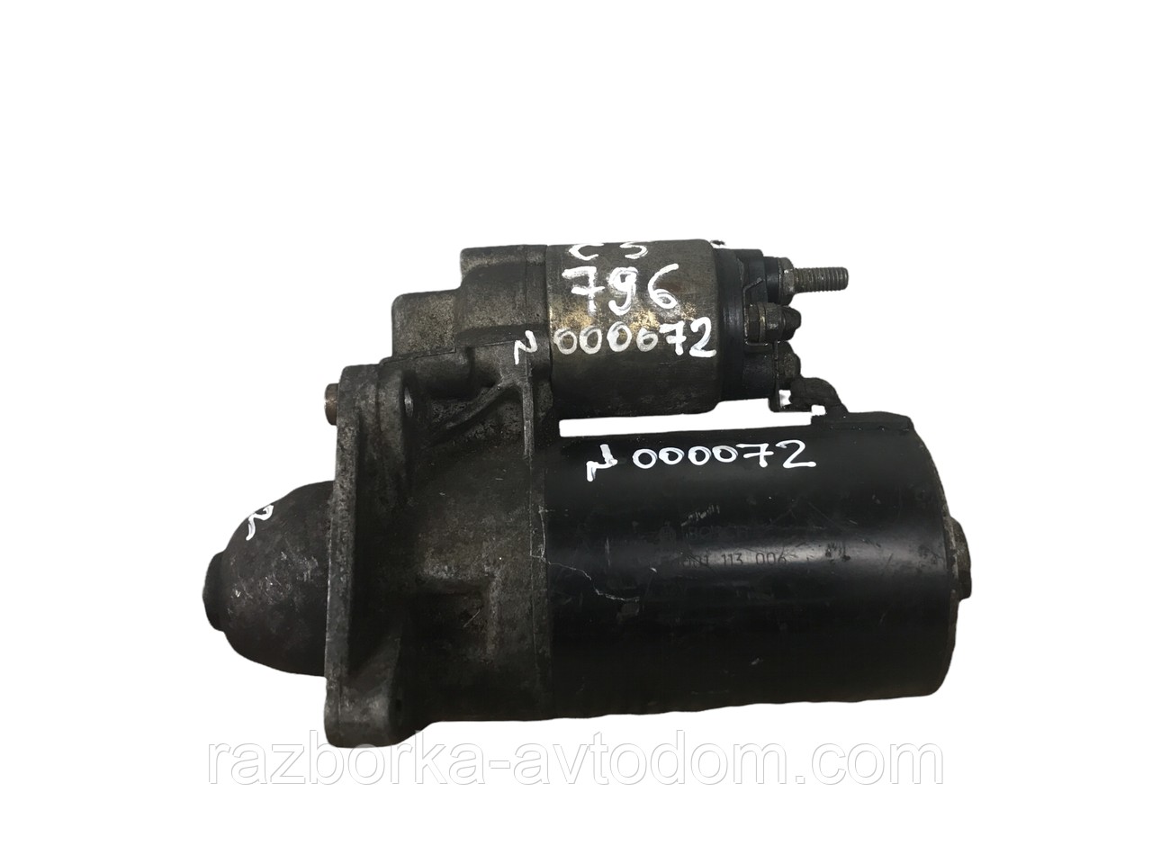 Стартер CS796 б/у (Bosch) Fiat BRAVA, Bravo, Punto, Palio, SEICENTO. (9 зуб) 12V 0.8KW