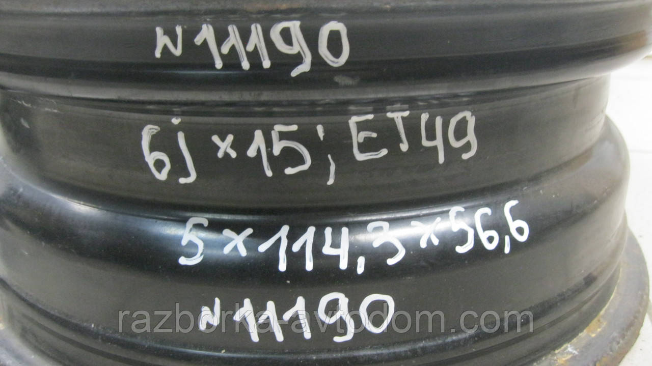 Диск колісний R15 Daewoo Leganza (1997-2002) 6Jx15 5x114.3x56.6 ET49 OE:96213449