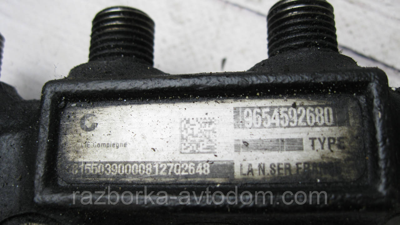Паливна рампа Citroen Berlingo, Peugeot Partner (1996-2008), Ford Focus 2 (2004-2011) 1.6HDI OE:9654592680 фото 2