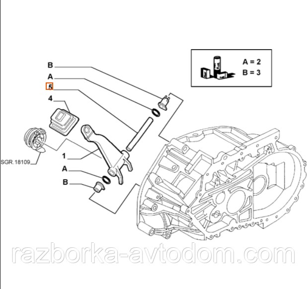 Шток/Вісь вилки зчеплення КПП Fiat Ducato 2,5D, TD, 2,8D TD, (1994-2002) OE:9617685680