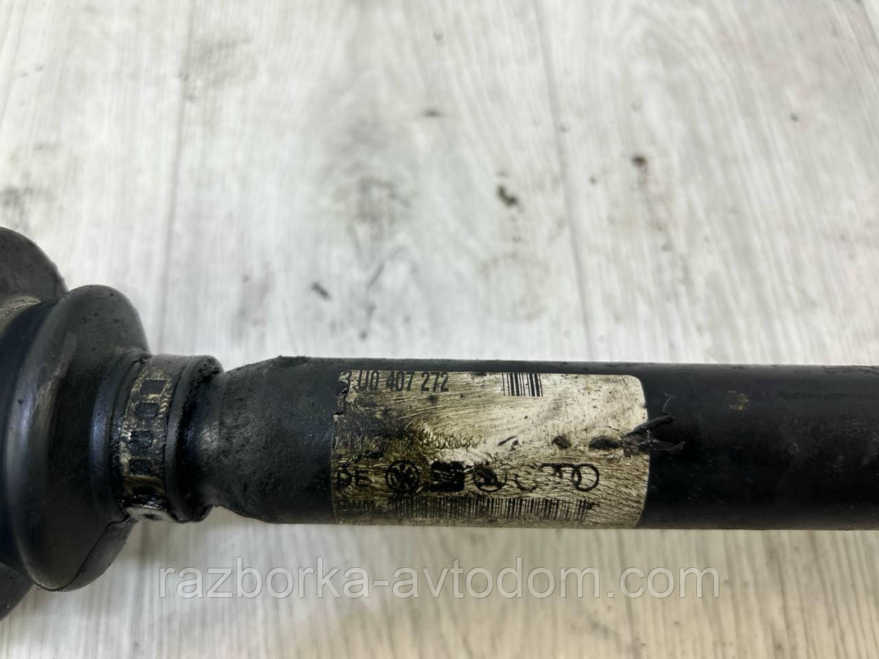 Напівось передня права (привод) 1,9TDI, 2,0TD Skoda Superb (02-08), VW Passat B5, Audi A4 B5 OE:3u0407272(38 шліців) фото 2