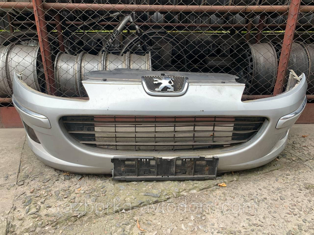 Бампер передній Peugeot 407 SW (04-11) OE: 964464437, 7401RA (фарба EZR) ДЕФЕКТ