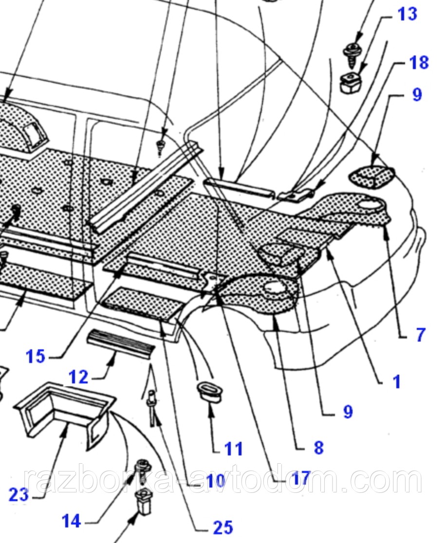 Кришка колісної арки передньої в салоні Ford Transit (1992-2000) OE: 92vb-v02056-afw