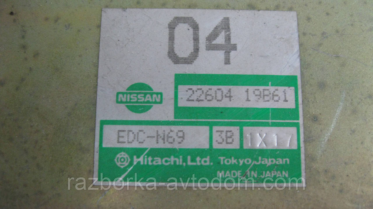 Блок керування двигуном ЕБУ мізки Nissan Micra K10 (1986-1992) OE:2260419b61, 22604 19b61, edc-n69, edc-n6 фото 2