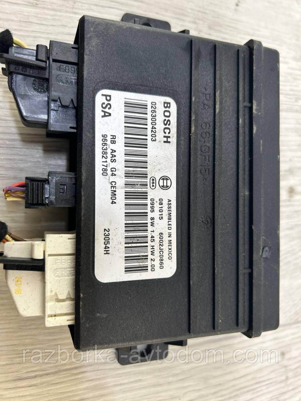 Блок керування парктроніками Citroen C4 Picasso (07-14), С5, Peugeot 407 OE:9663821780, 0263004203