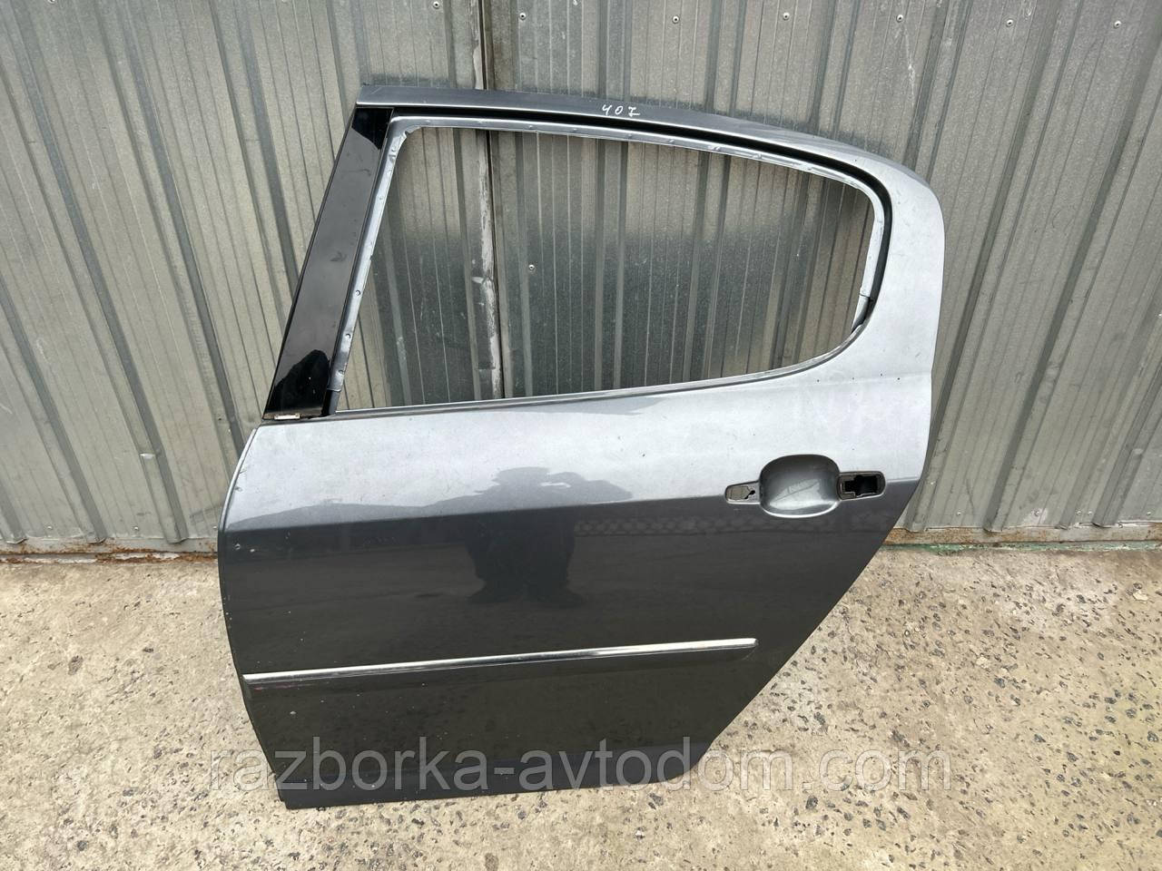 Двері задня ліва (блакитна) седан Peugeot 407 (04-11) OE:9006H5 колір-KTH фото 2
