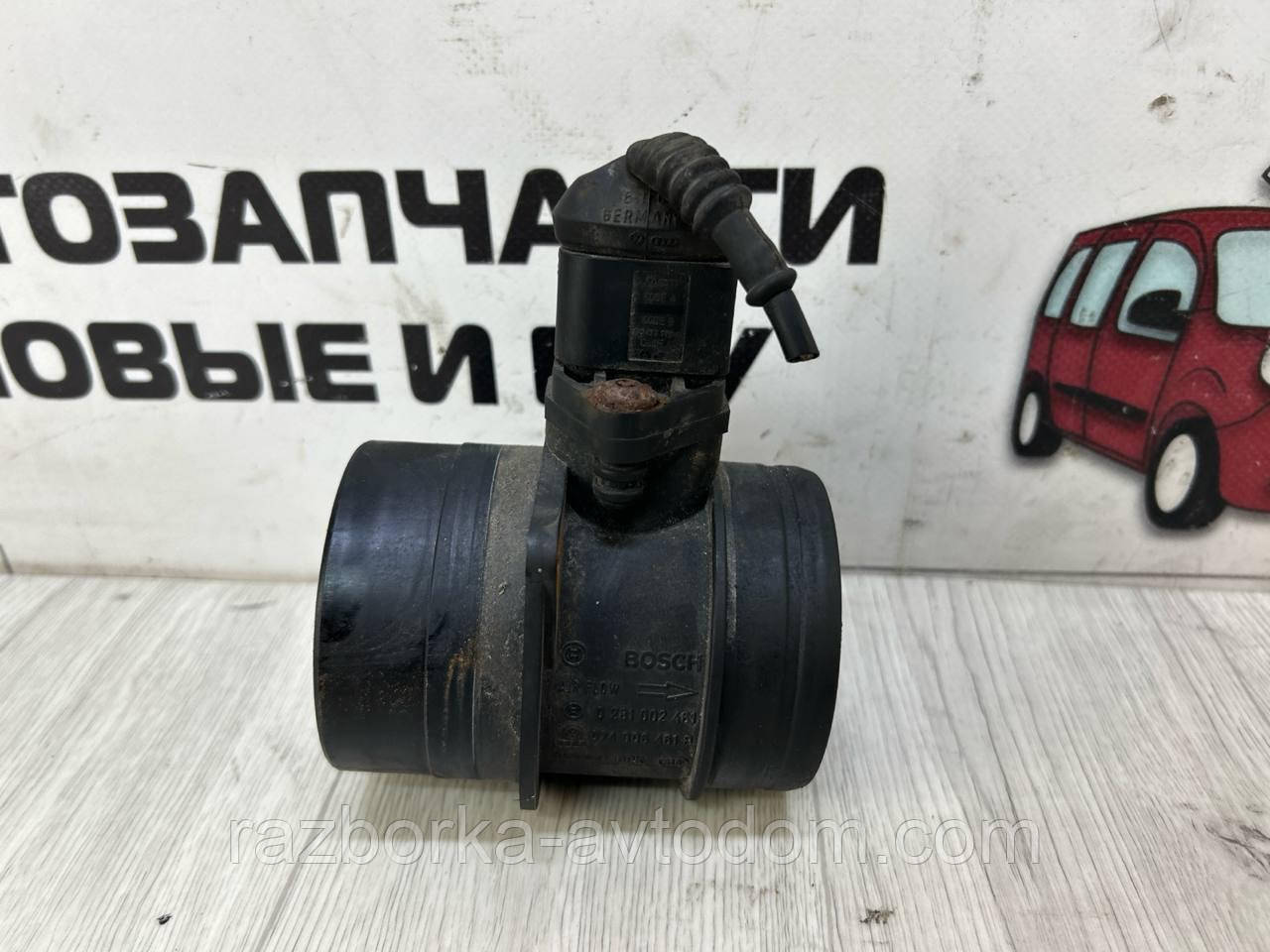 Витратомір повітря Skoda SuperB (02-08), Octavia 1, Fabia 1, VW LT (96-06), Transporter T4, T5, TOUAREG OE:0281002461 фото 2