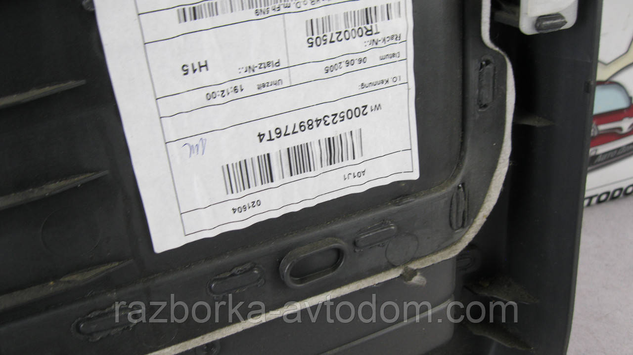 Карта Обшивка Двері задньої правої VW Touran (03-10) OE:1T0867212