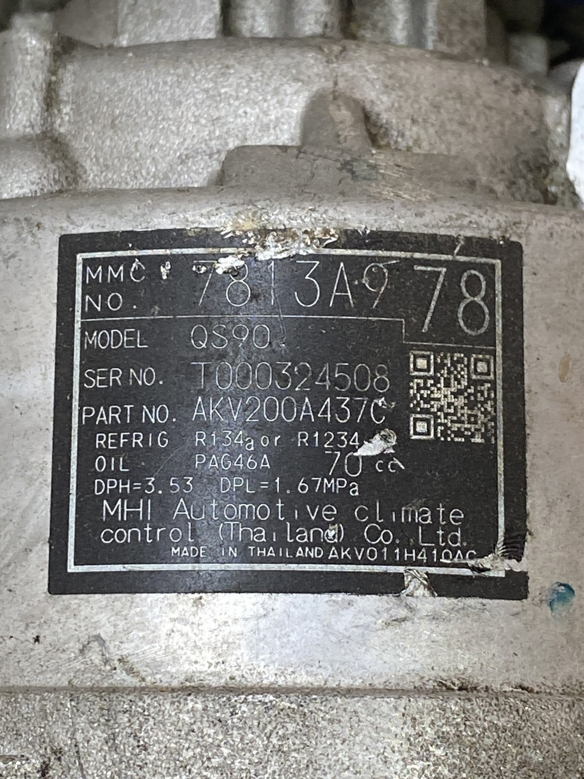 Компресор кондиціонера Mitsubishi Outlander 3 7813A978